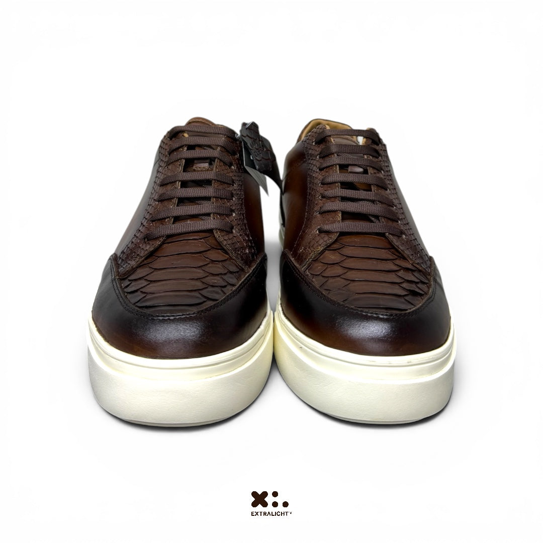 sneaker de piel cognac pyton 16k vermil extralight