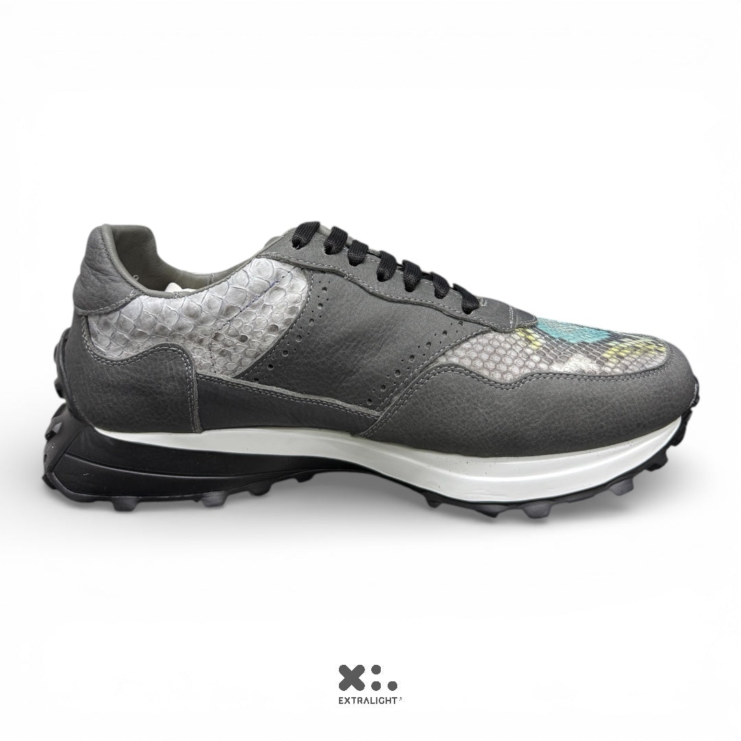 Sneaker 20k10 - piel de pyton gray menta extralight