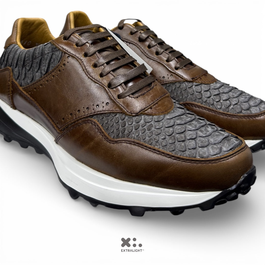 Sneaker 20k10 edición limitada • café piel tabaco / piel pyton ghost legit