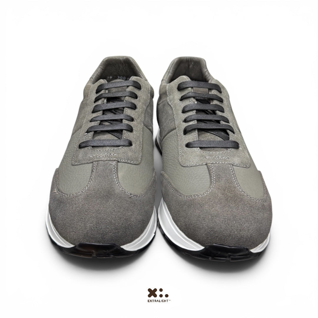 sneaker carson - piel / gamuza silver Extralight®