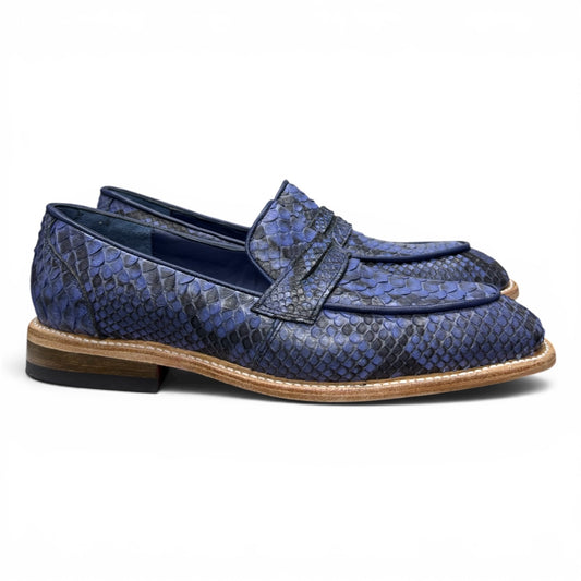 Loafers carmayn piel full pyton blue jean