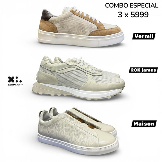 Color Box 3 colecciones 3 Sneakers piel maison vermil 20k