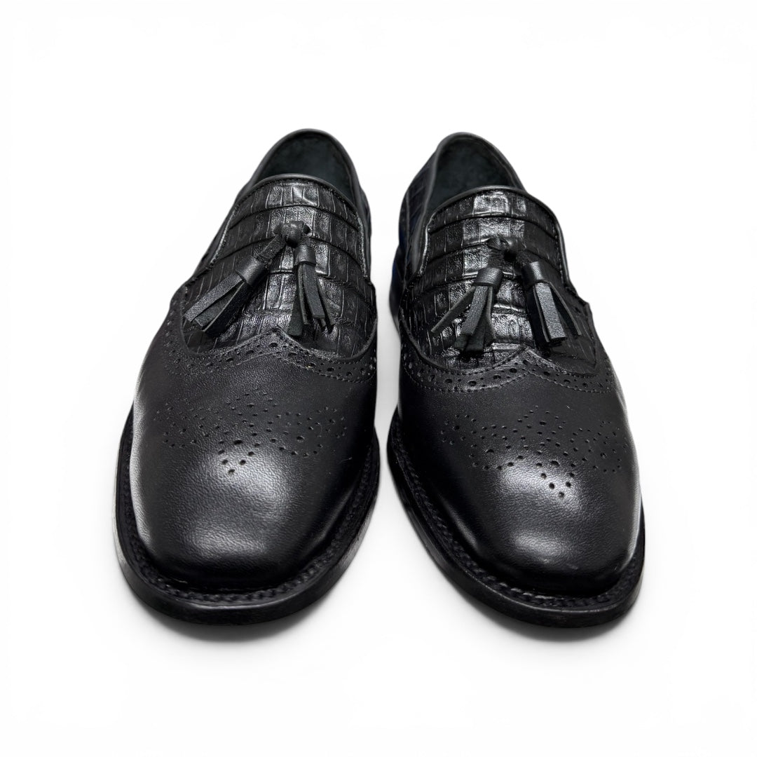 Loafers gianluca piel / cocodrilo cayman black
