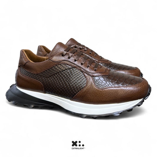 sneaker 20k15 snake print brown extralight