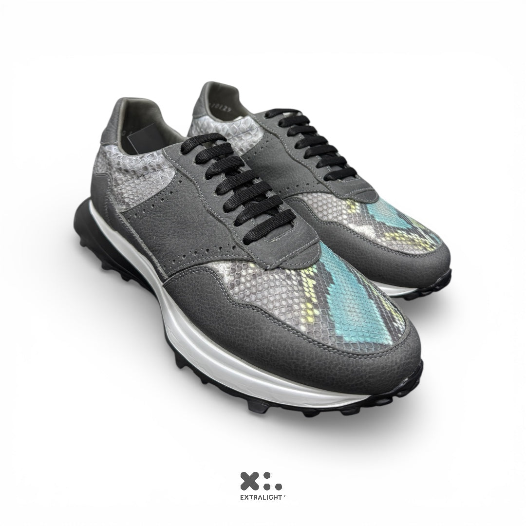 Sneaker 20k10 - piel de pyton gray menta extralight