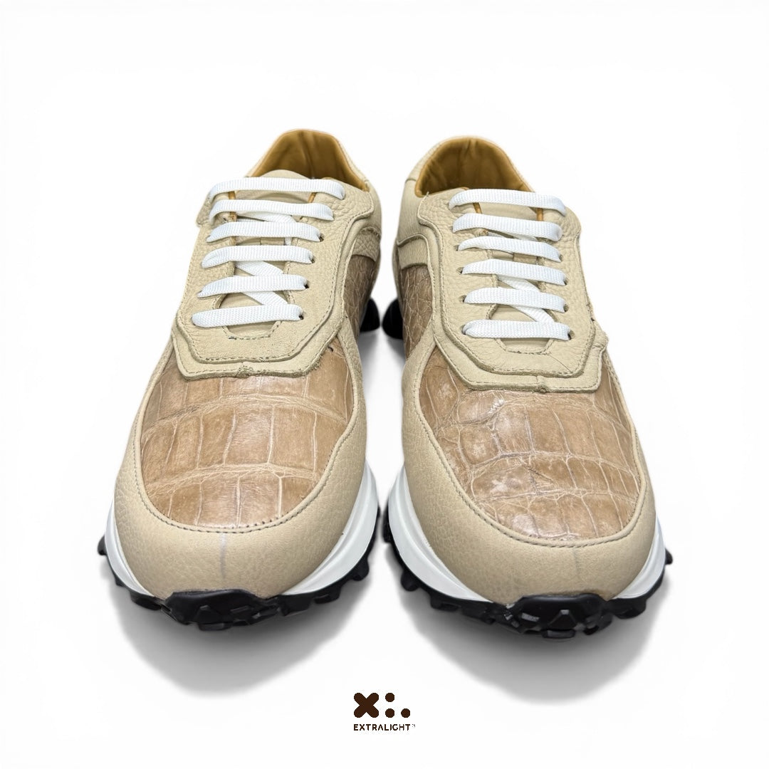 Sneaker 20K piel cocodrilo capuccino extralight®