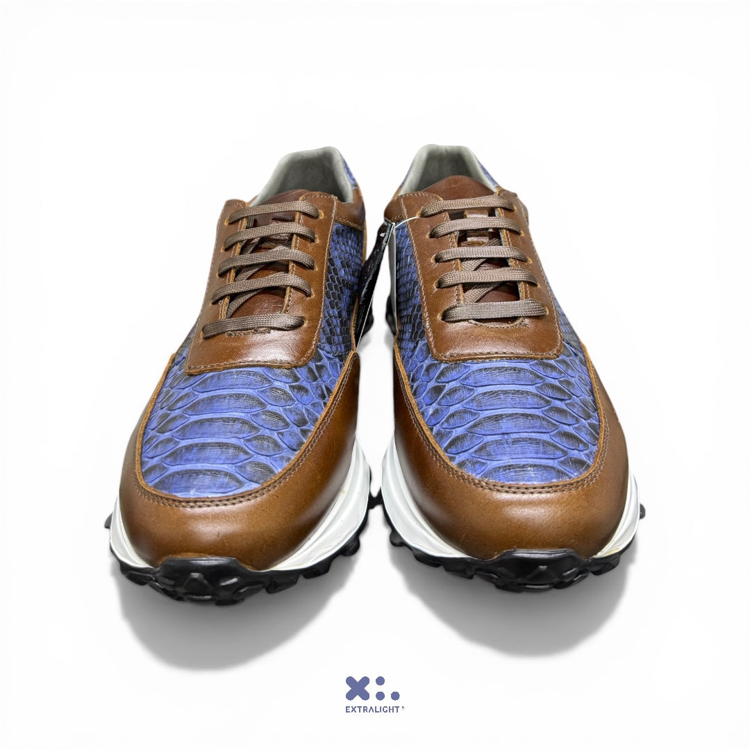 Sneaker 20K piel cognac /phtyon blue ice extralight®