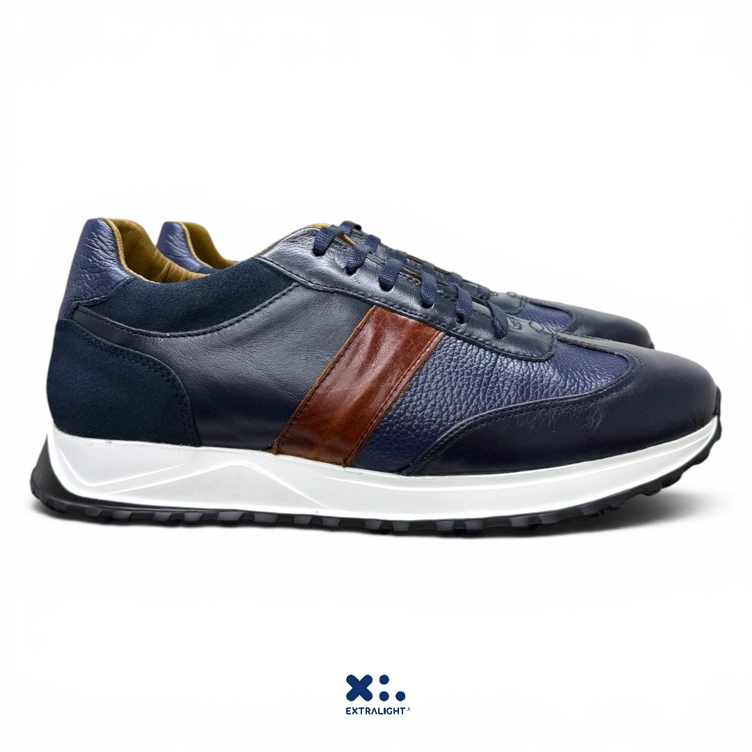 sneaker carson piel venado - marino Orange Extralight®