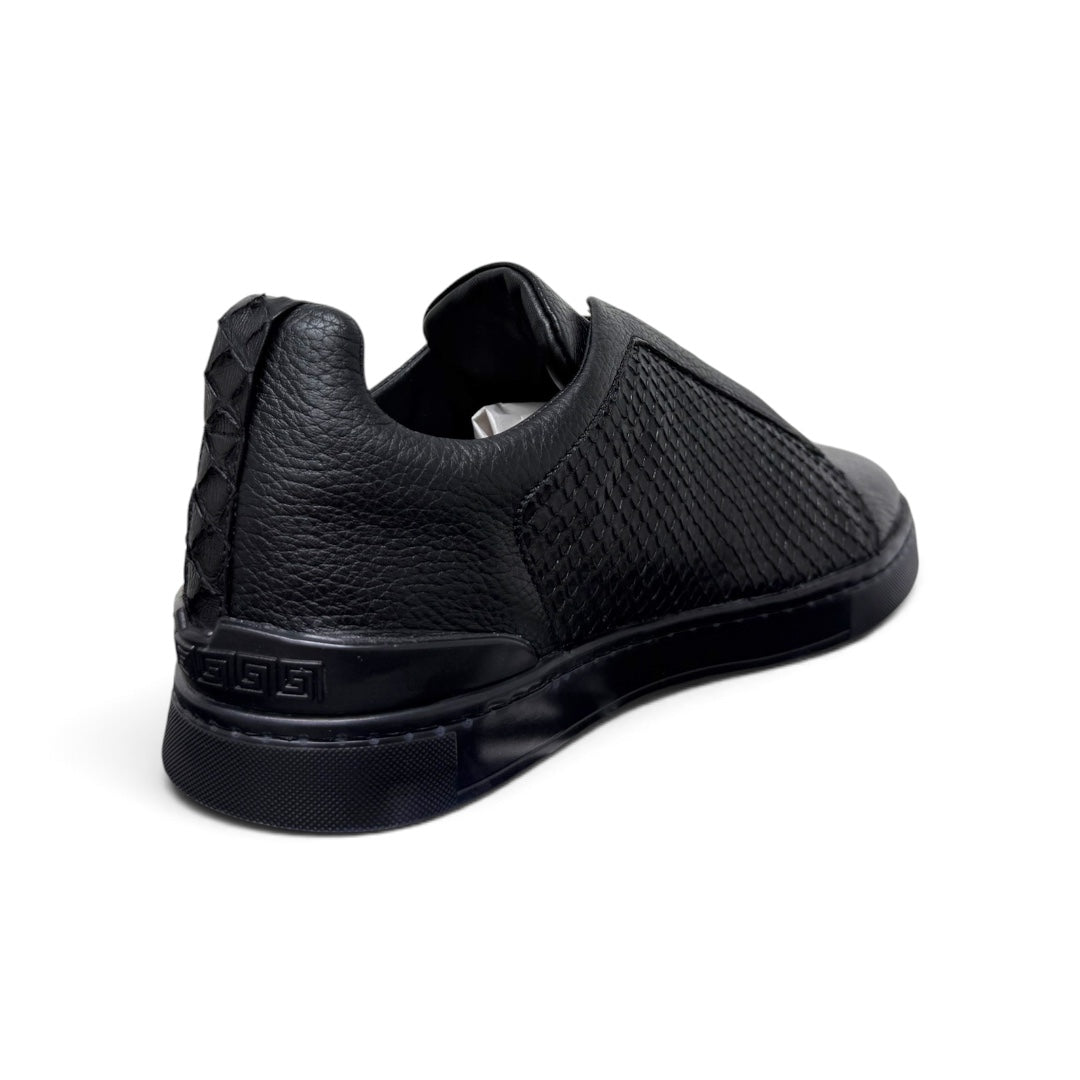 MACRINO BAT - piel venado / pyton legit total blvck