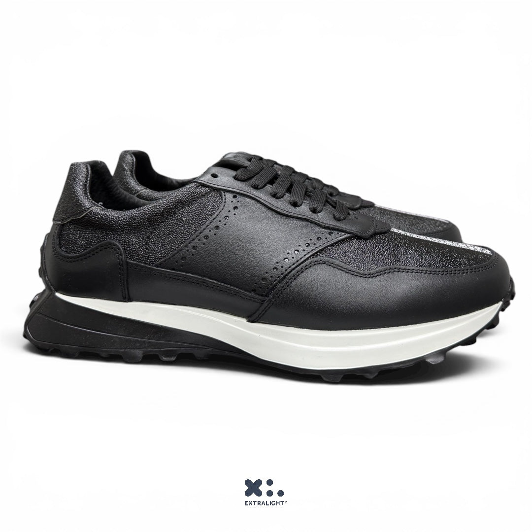 sneaker 20k10 piel skin print Mantarraya negro
