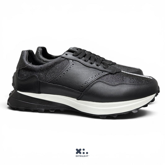 sneaker 20k10 piel skin print Mantarraya negro