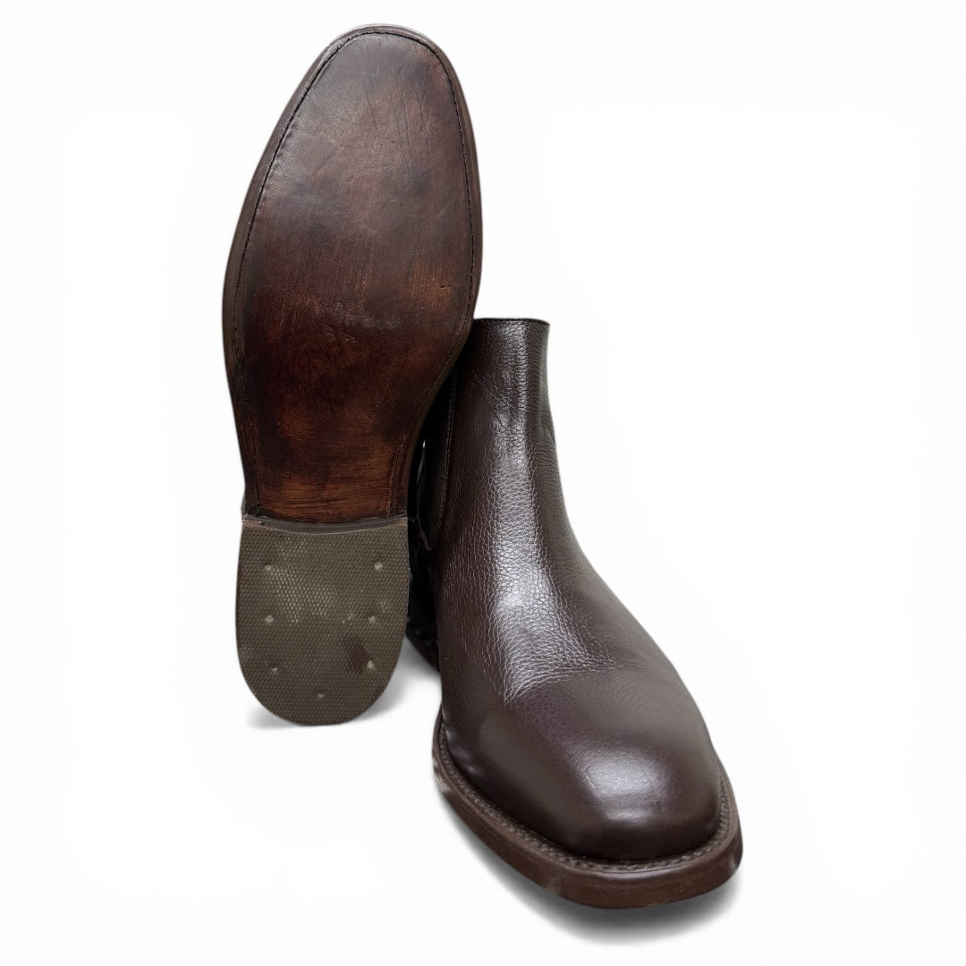 Botines de piel café / piel tiburón mod smith wesson