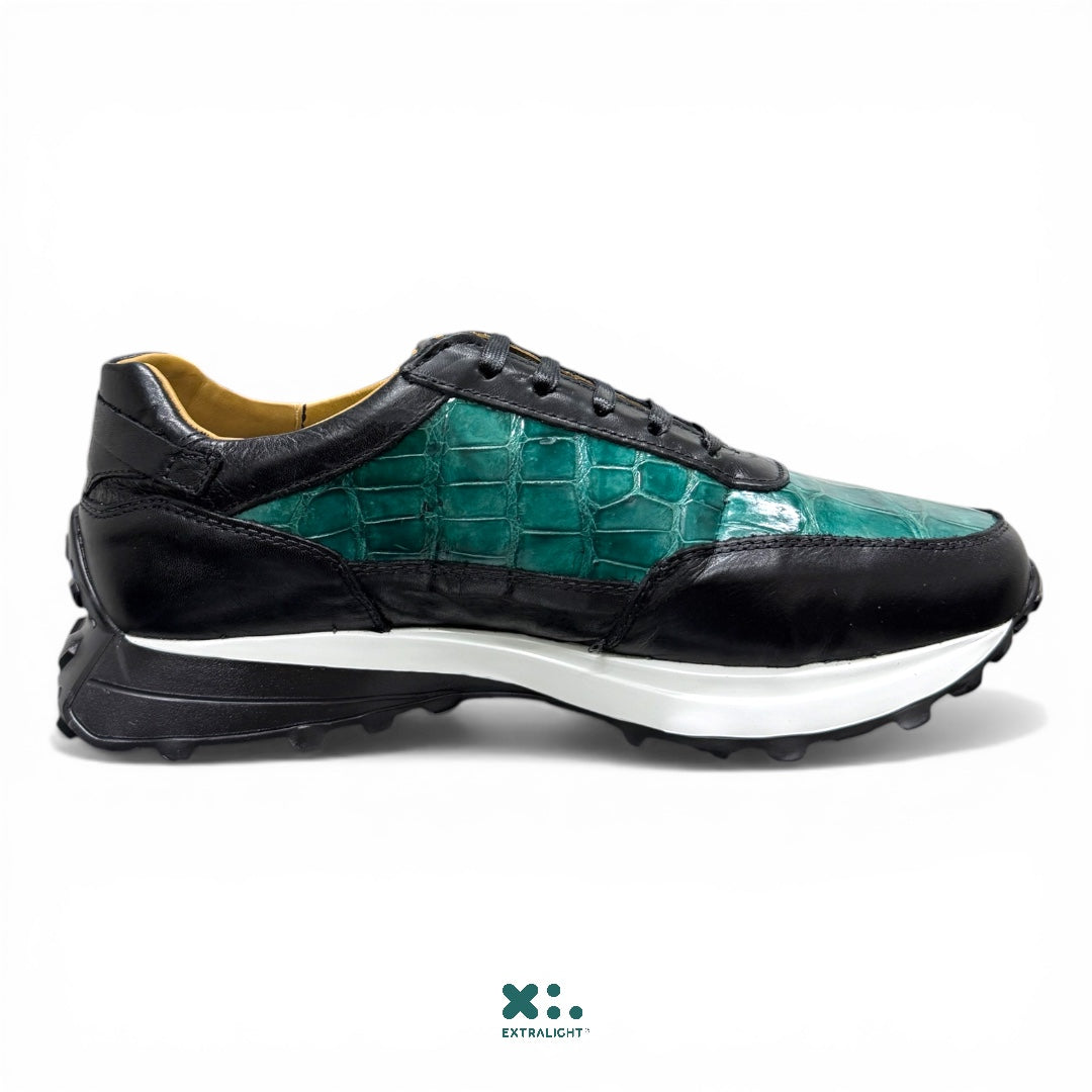 Sneaker 20K piel cocodrilo mármol aqua extralight®