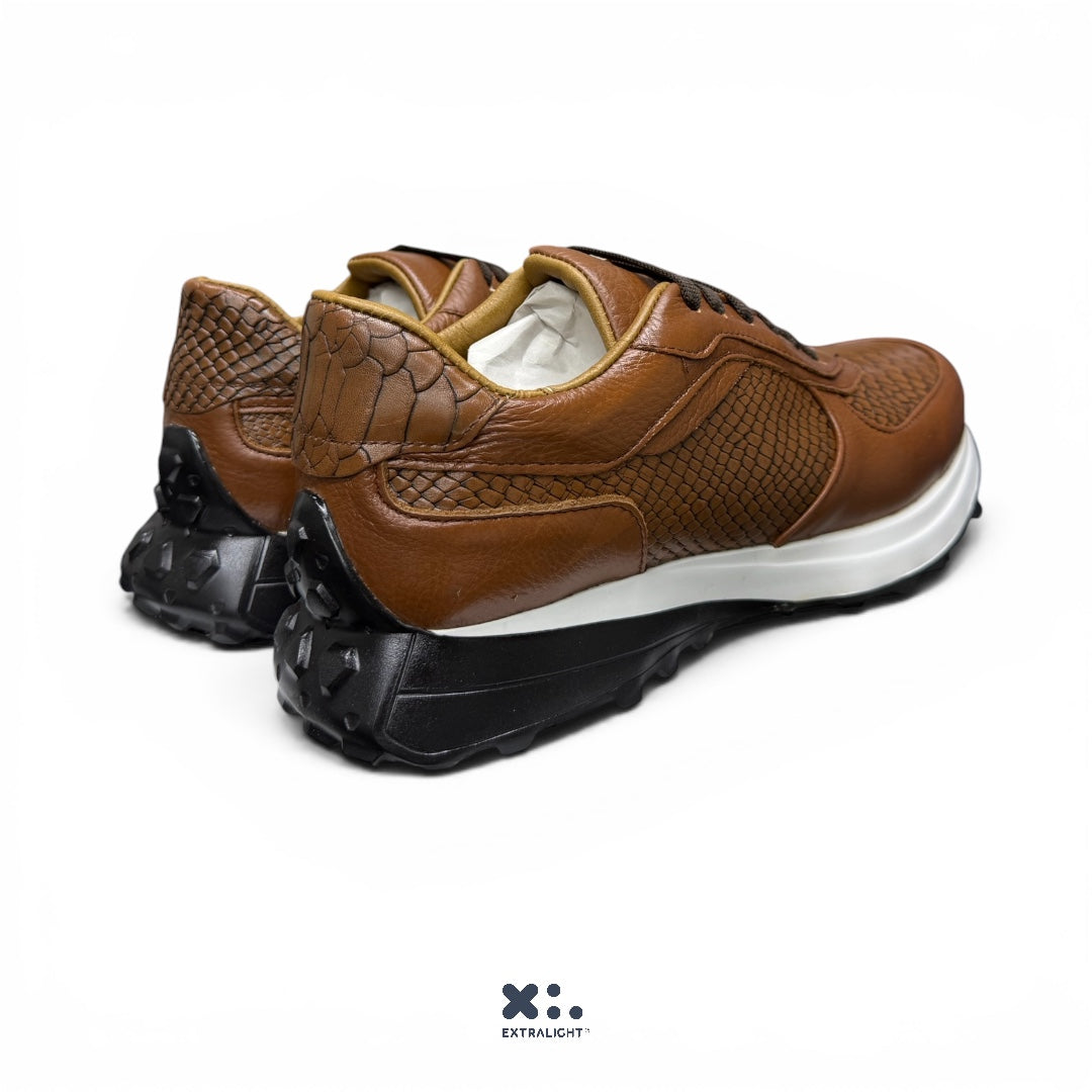 sneaker 20k15 piel pyton skin print miel