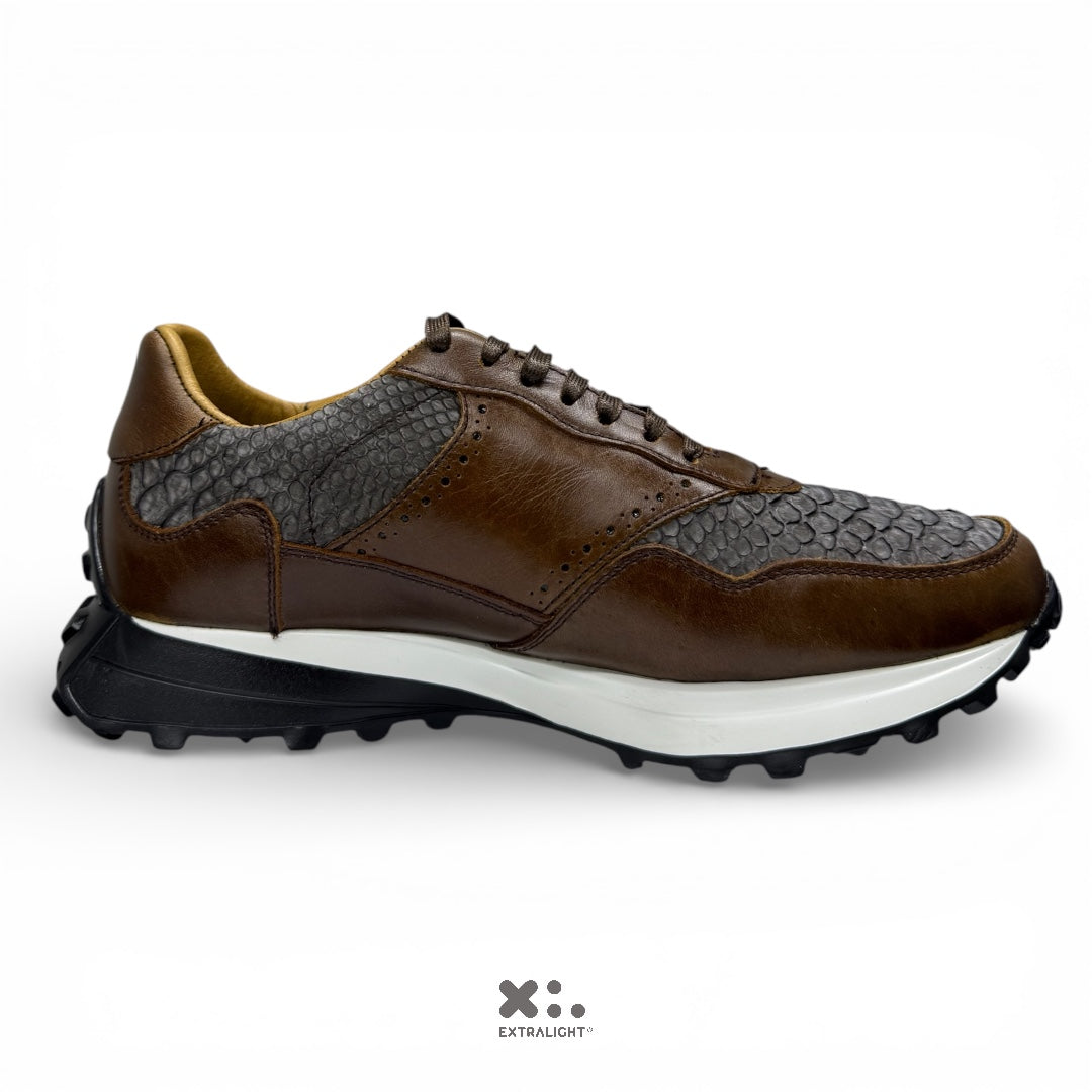 Sneaker 20k10 edición limitada • café piel tabaco / piel pyton ghost legit