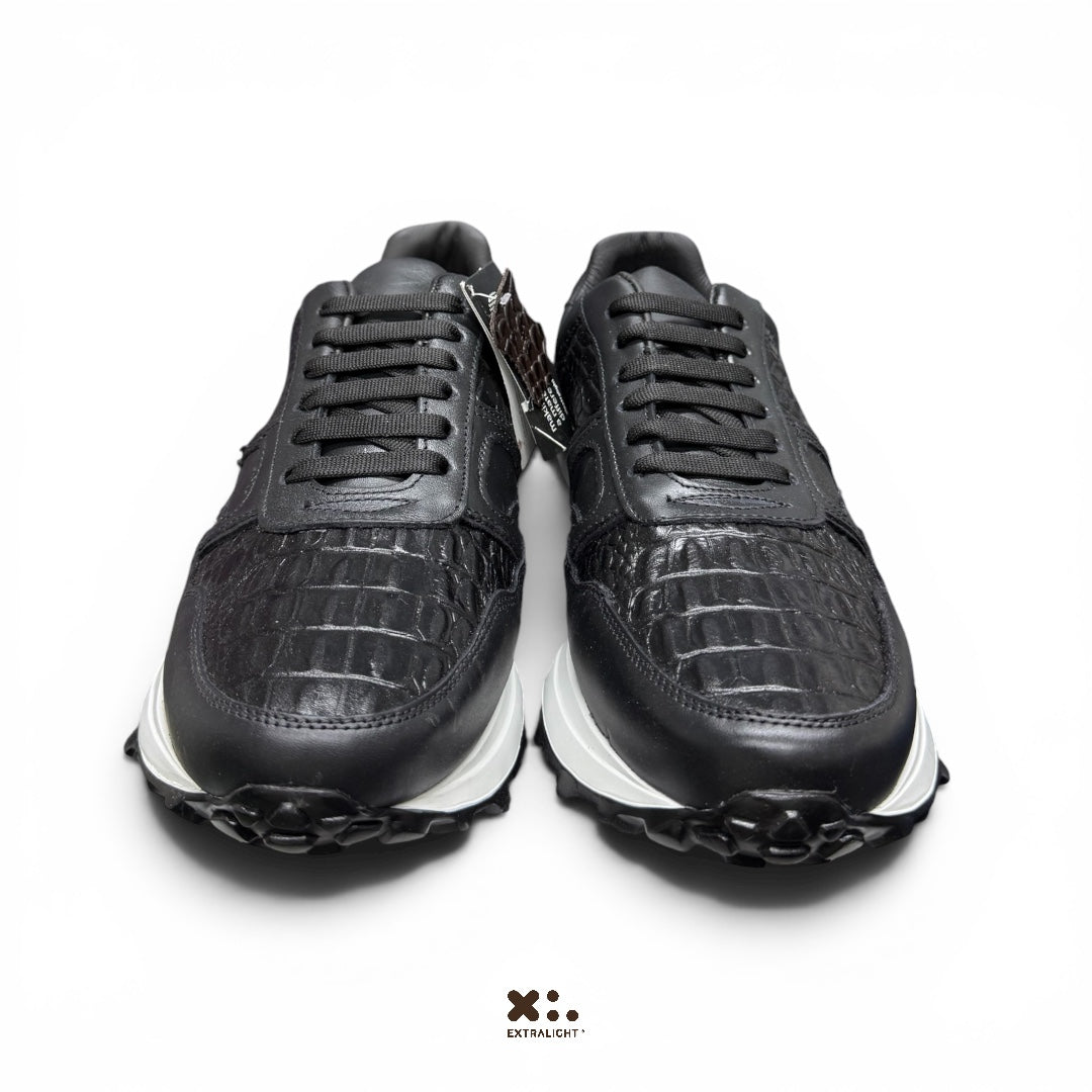 sneaker 20k64 piel cocodrilo skin print Back black