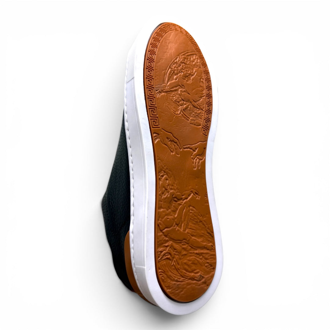 MACRINO- piel venado negro naranja hermes