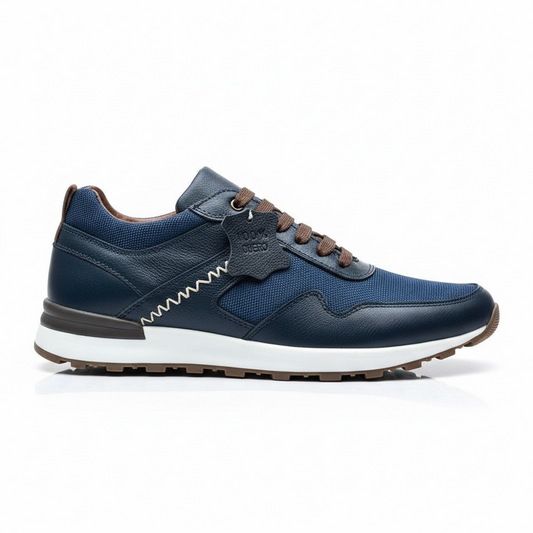 Tenís de piel 6001 - navy