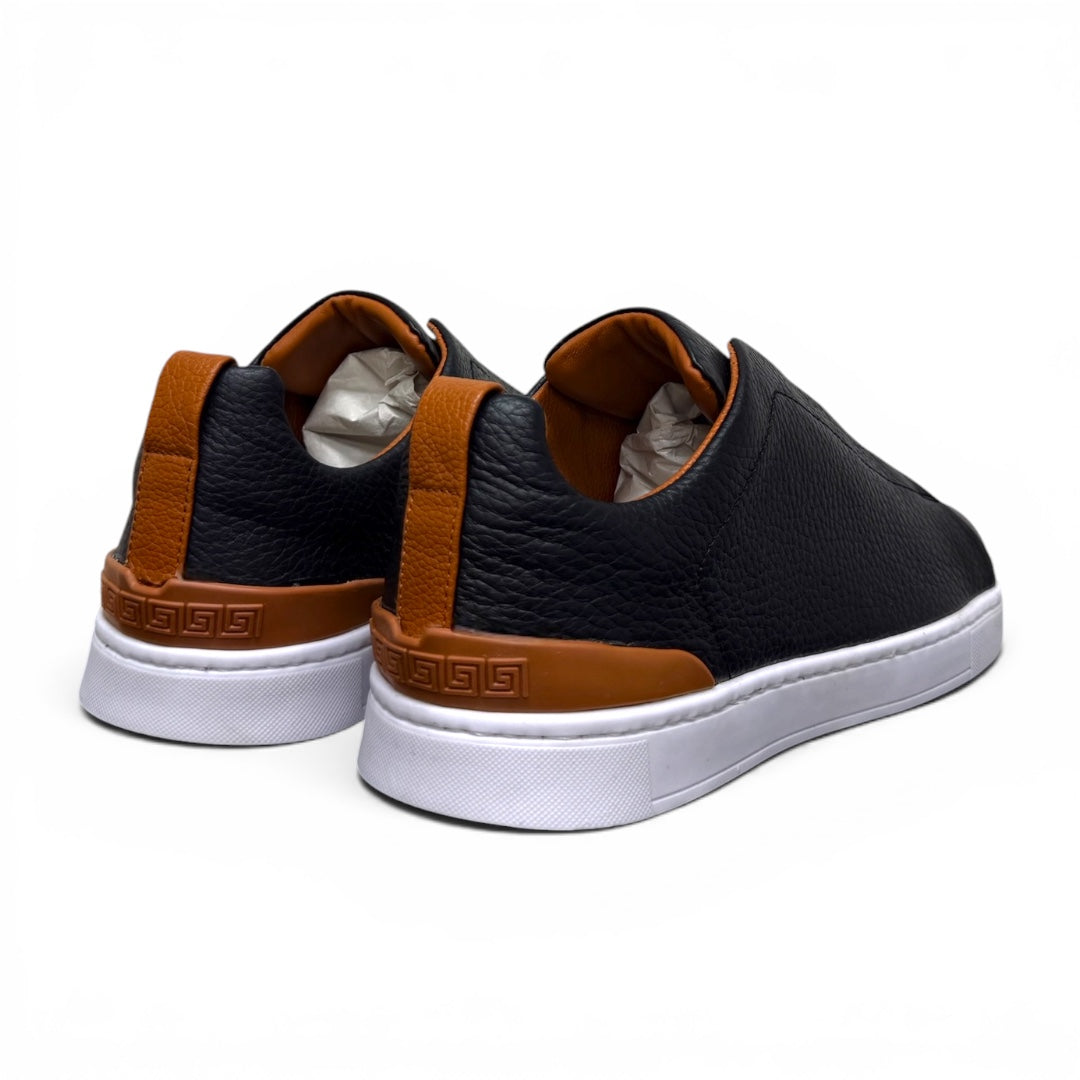 MACRINO- piel venado negro naranja hermes