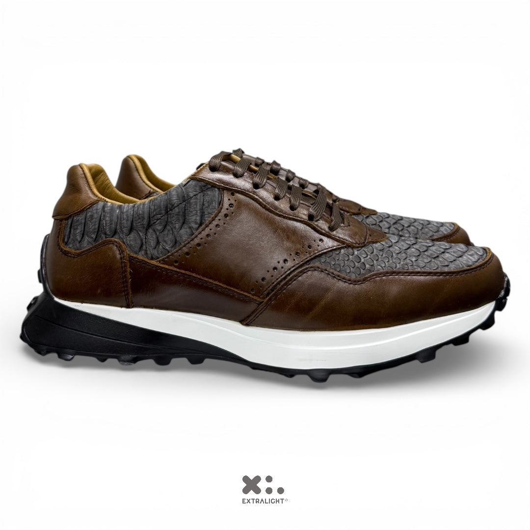 Sneaker 20k10 edición limitada • café piel tabaco / piel pyton ghost legit