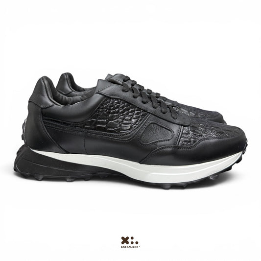 sneaker 20k64 piel cocodrilo skin print Back black