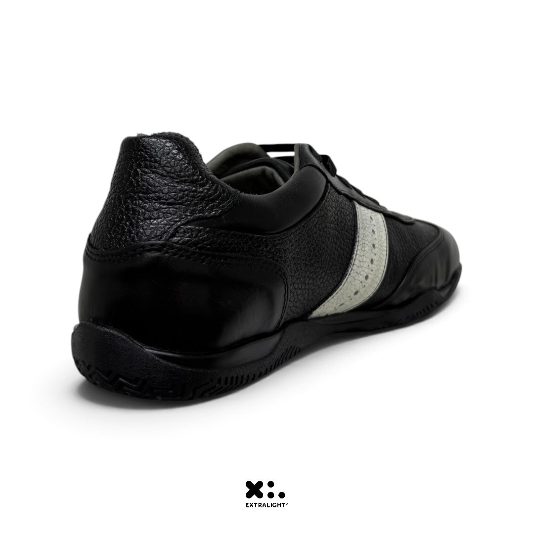 sneaker Mallorca - piel venado / black white