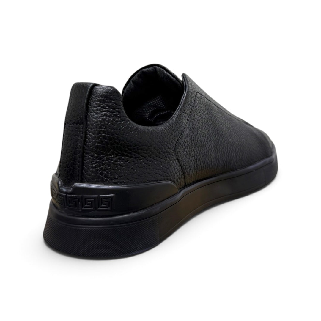 MACRINO- piel venado total black skin print pyton