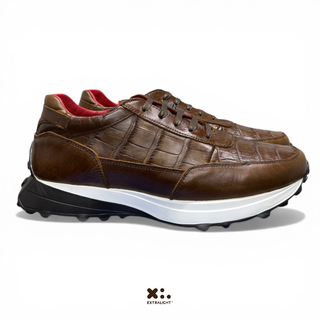 Sneaker 20K alligator cognac extralight®