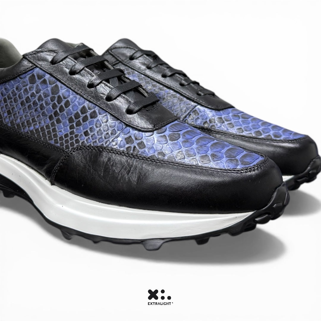 Sneaker 20K piel paper Phyton blue ice extralight®