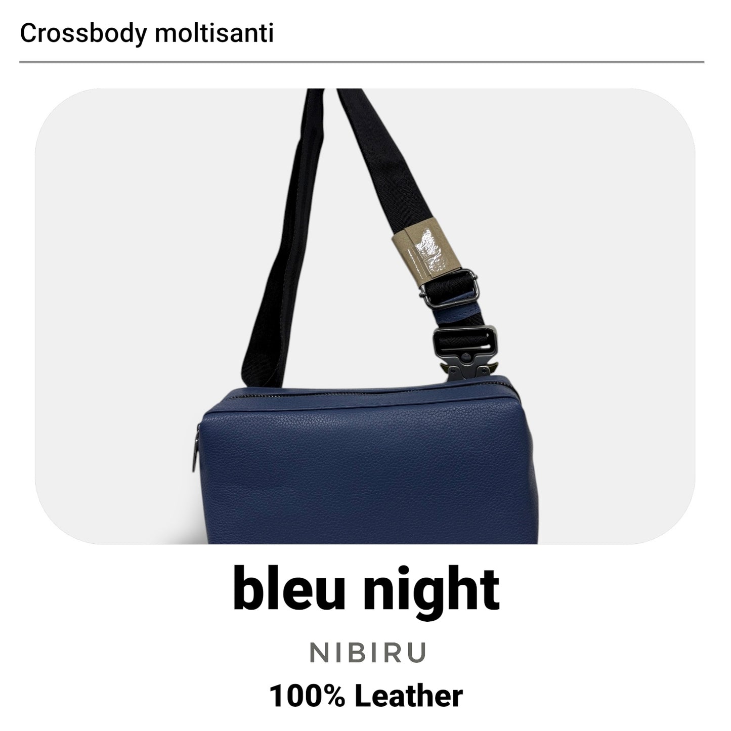 Crossbody de piel moltisanti flother bleu night