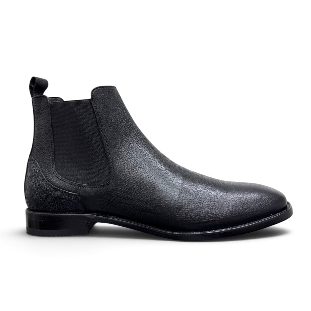 Botines de piel negro / piel elefante mod smith wesson