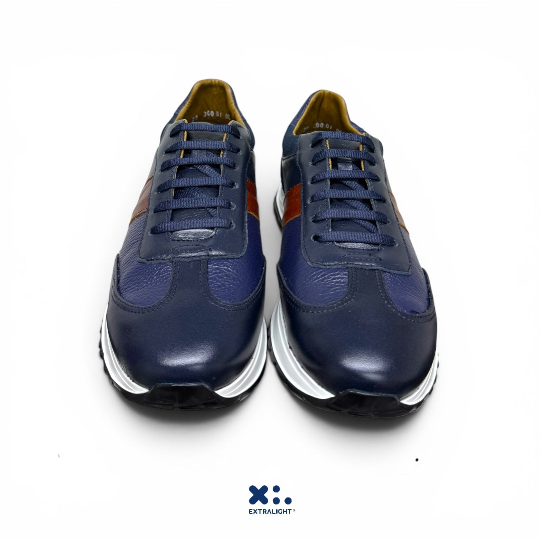 sneaker carson piel venado - marino Orange Extralight®