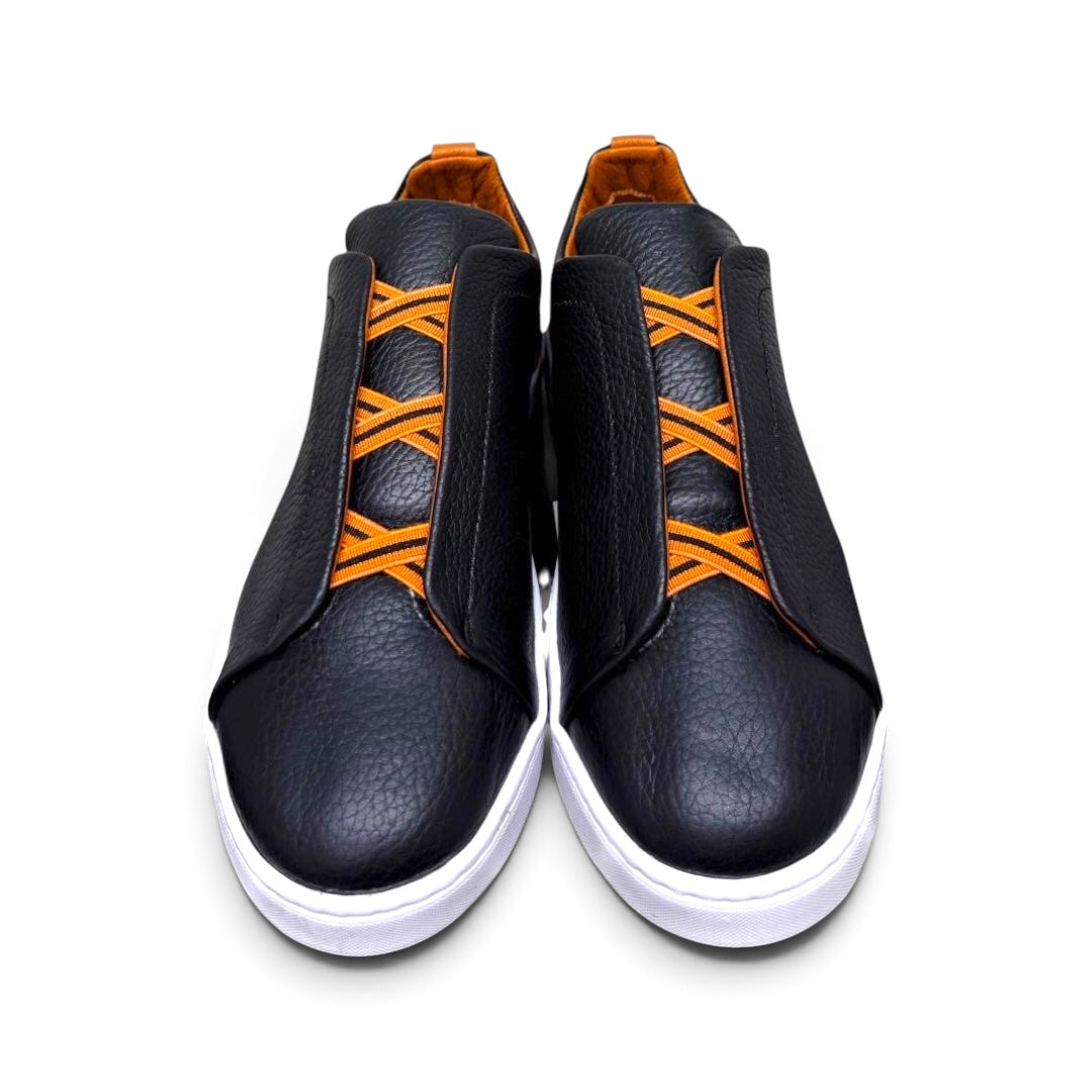 MACRINO- piel venado negro naranja hermes
