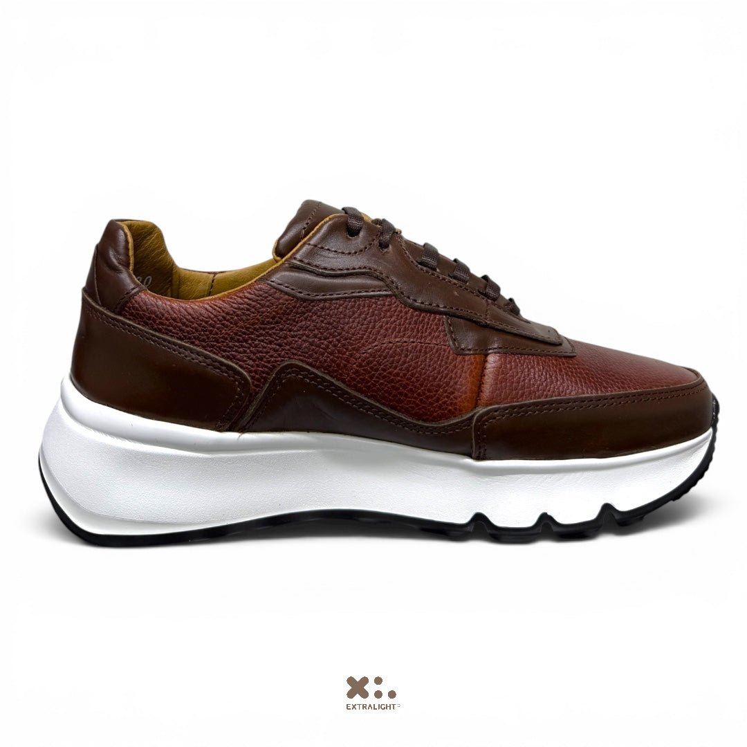 sneaker bronx- piel wiskey venado  Extralight®