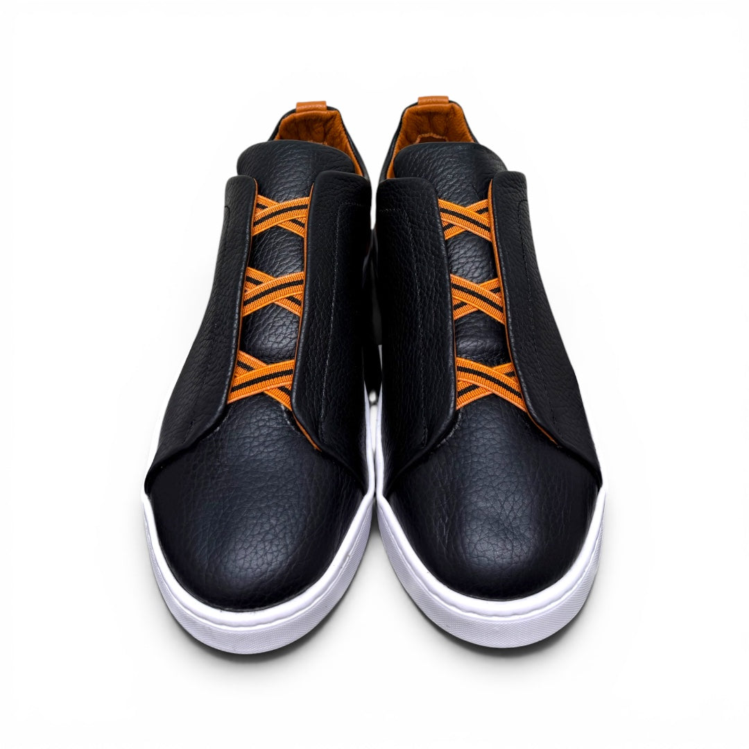 MACRINO- piel venado negro naranja hermes