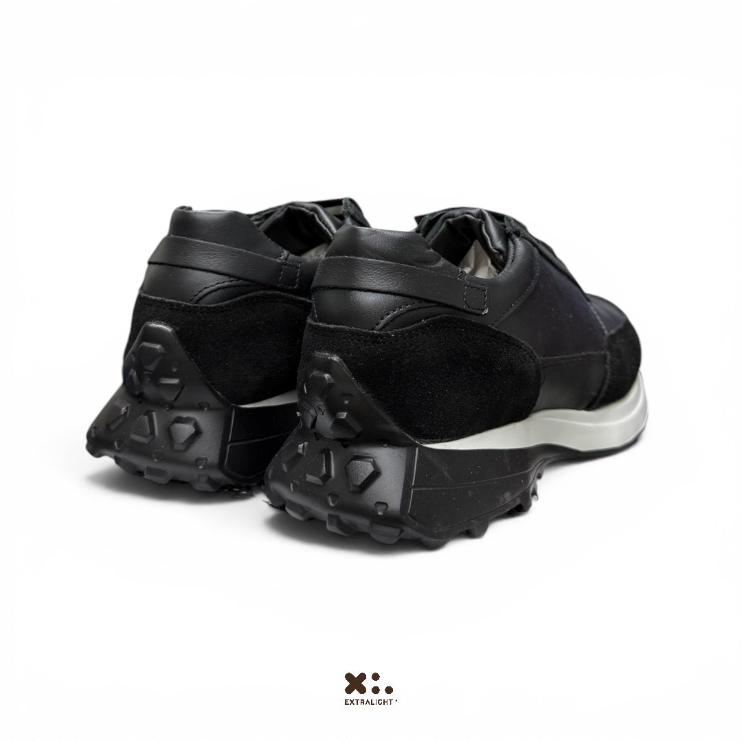 sneaker 20k piel negro napa gamuza