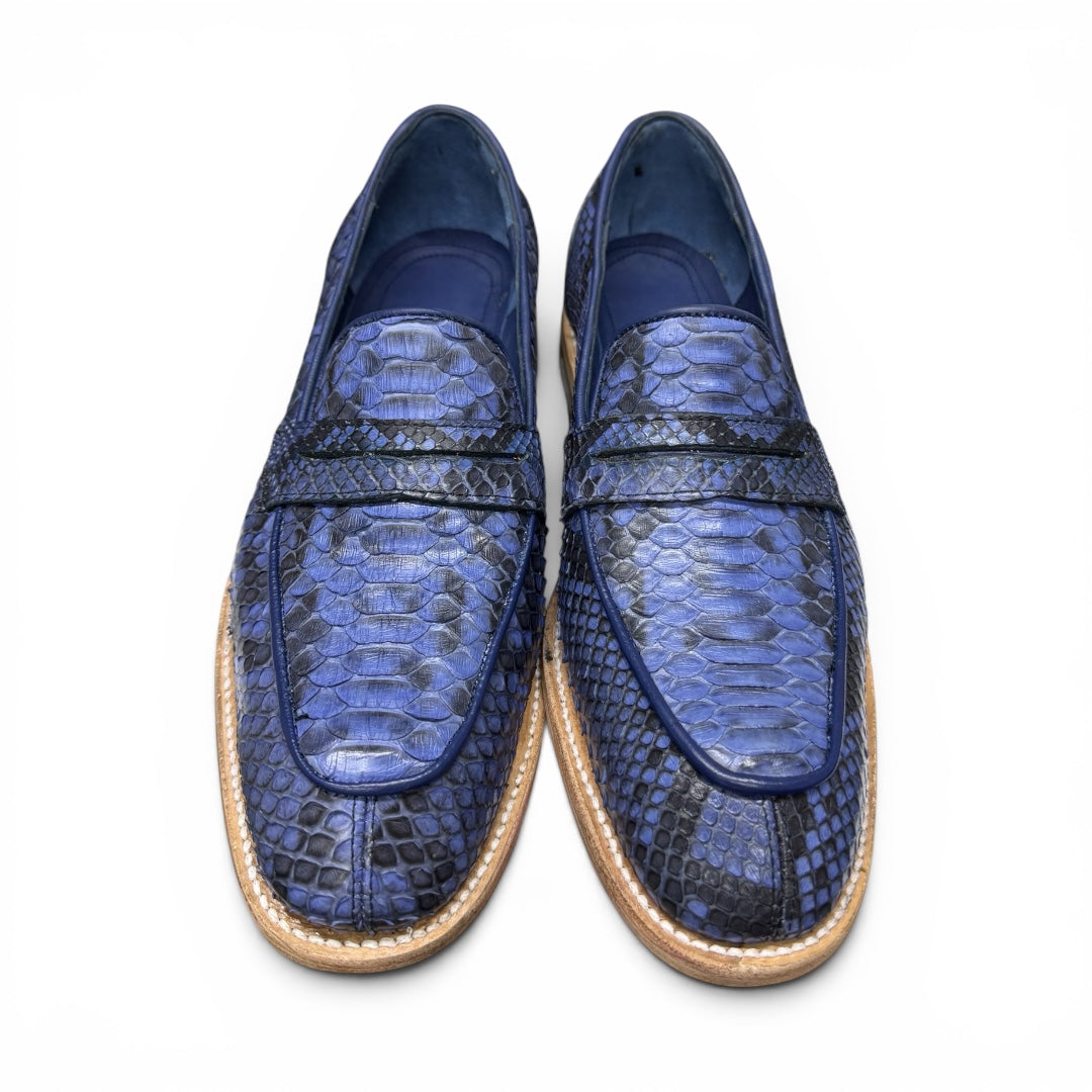 Loafers carmayn piel full pyton blue jean