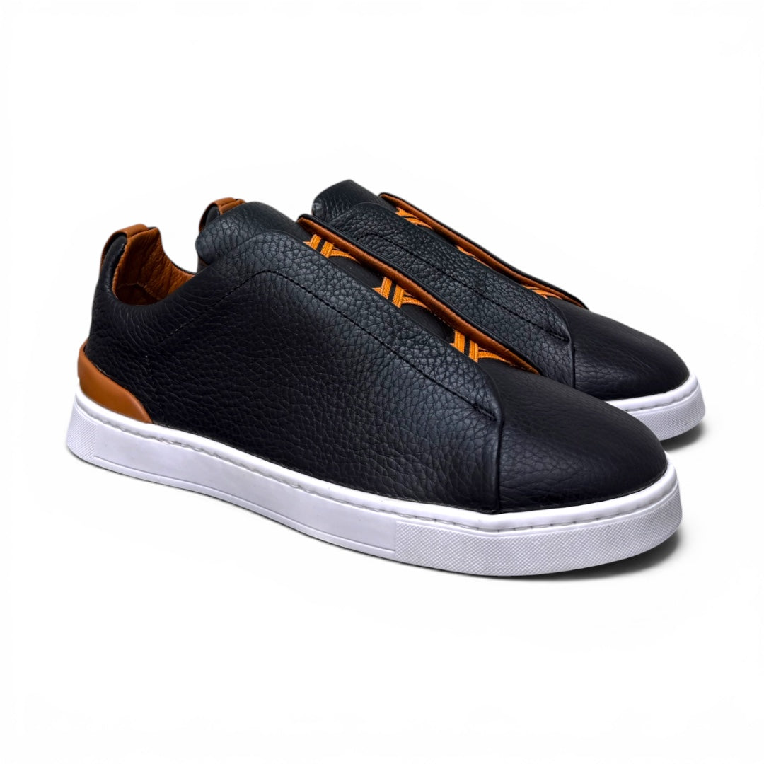 MACRINO- piel venado negro naranja hermes