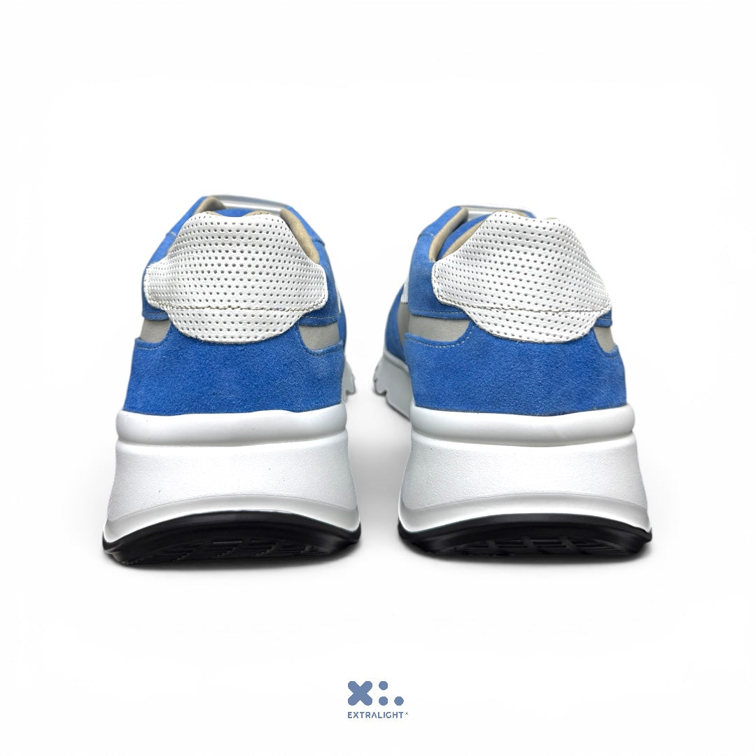 sneaker bali - piel blanco gamuza blue ice Extralight®