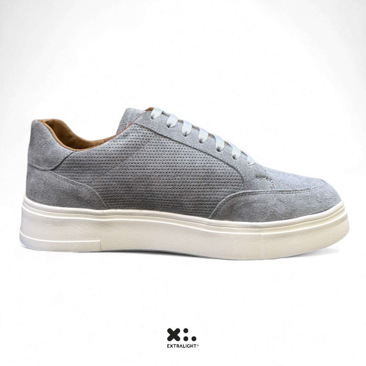 sneaker de piel ted platino perforado 16k vermil extralight