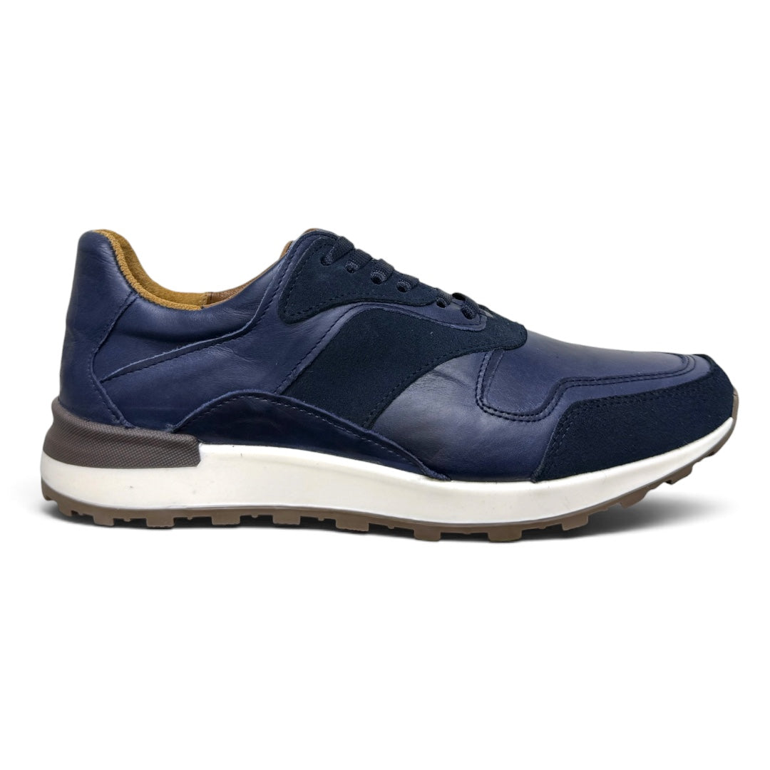 Tenís de piel 6030 - pull up blue gamuz