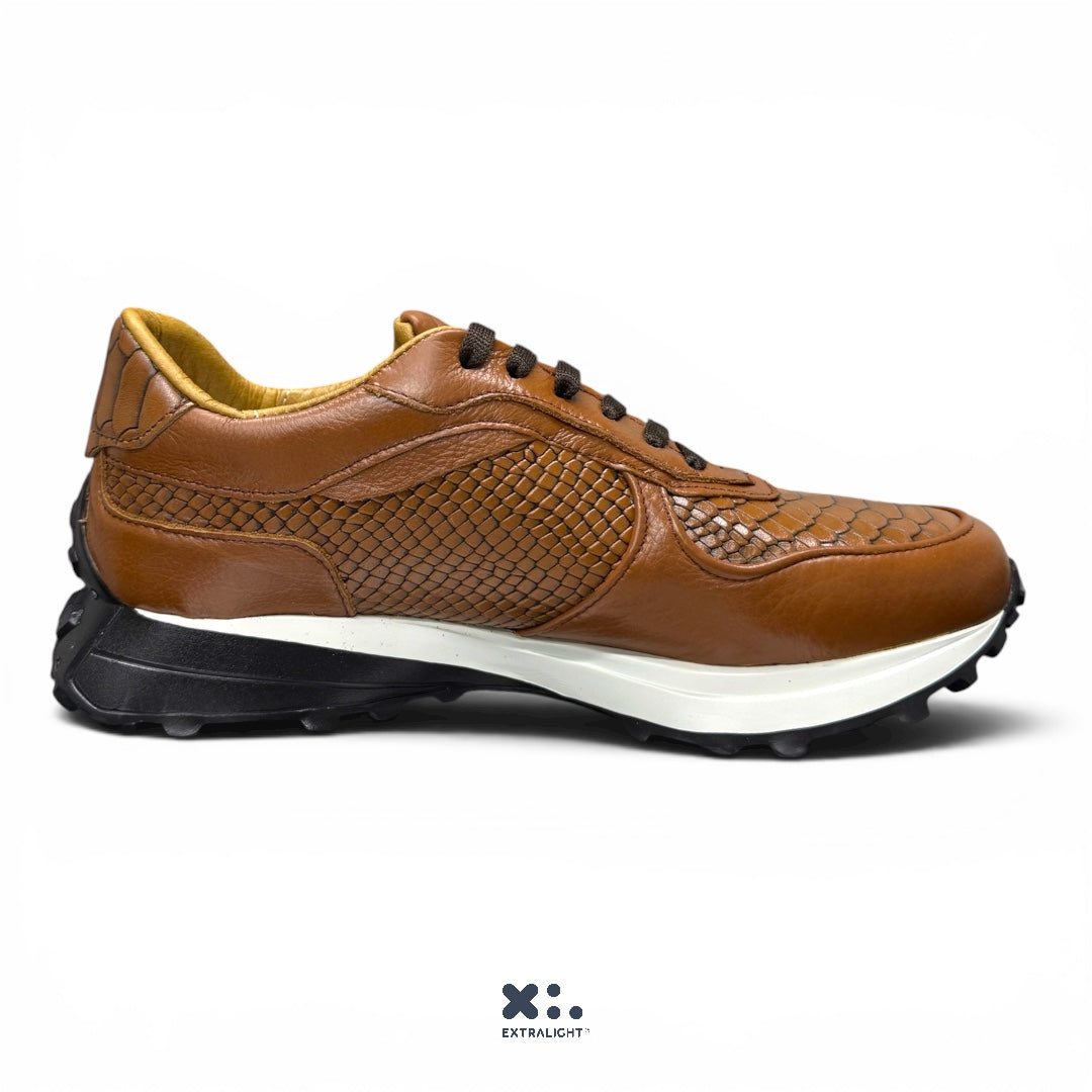 sneaker 20k15 piel pyton skin print miel