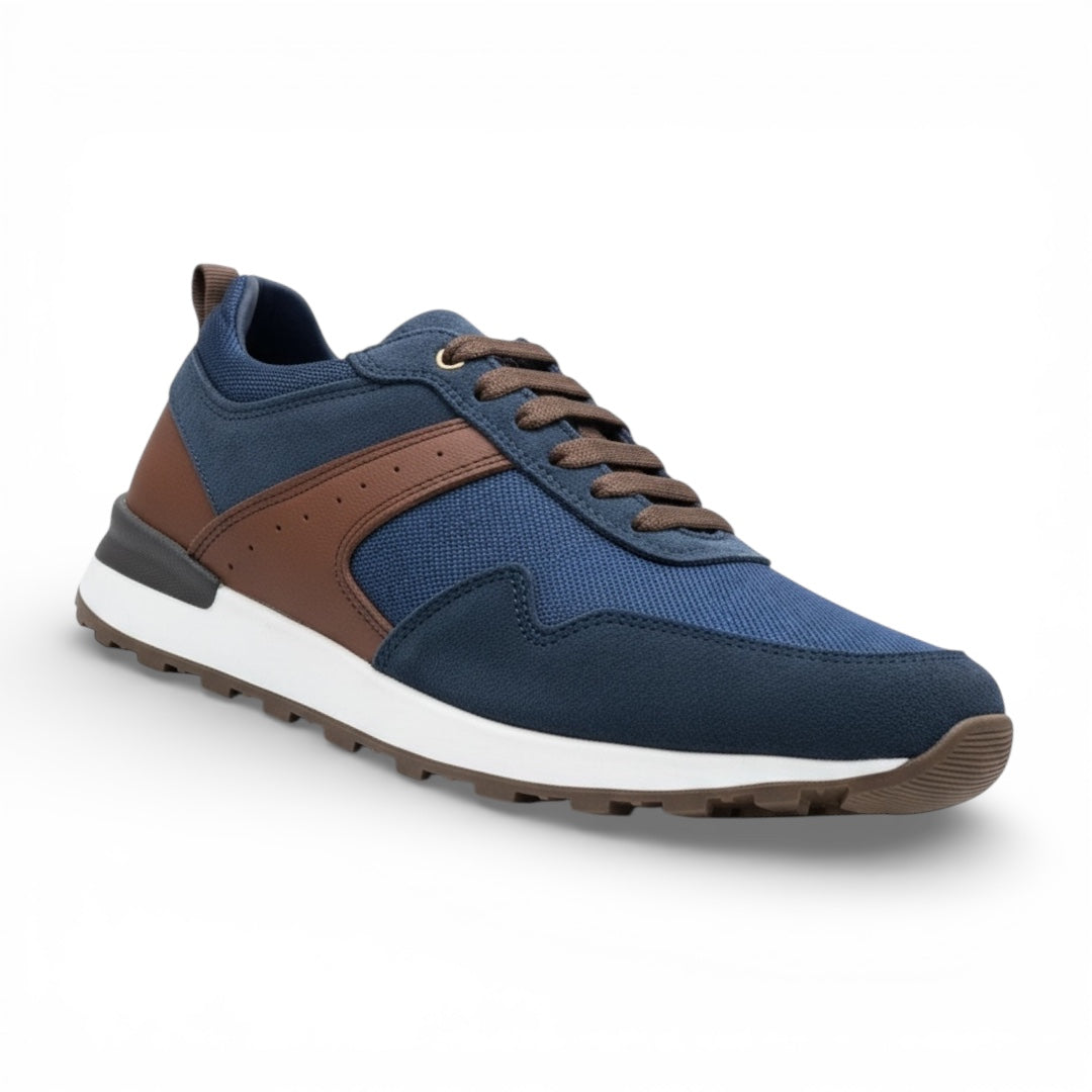 tenis de piel 6001 - gamuza xul