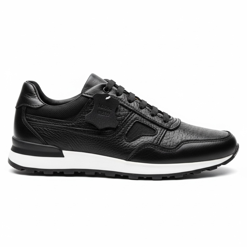 Tenís de piel 6034 - negro king
