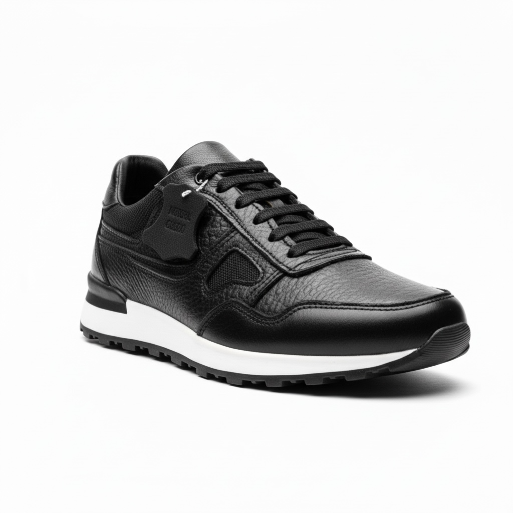 Tenís de piel 6034 - negro king