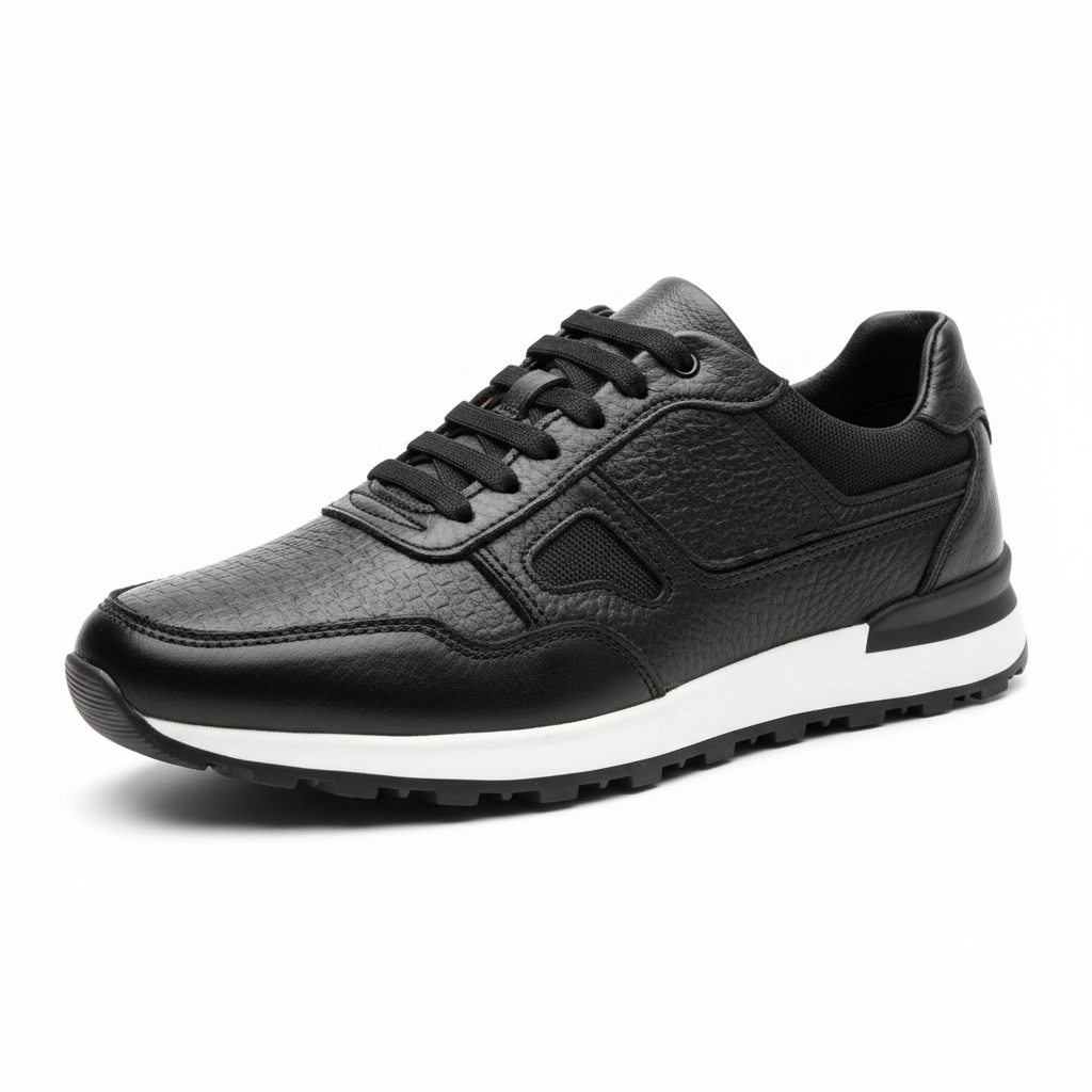Tenís de piel 6034 - negro king
