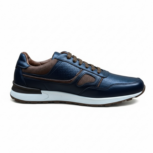 Tenis de piel 6034 - napa azul
