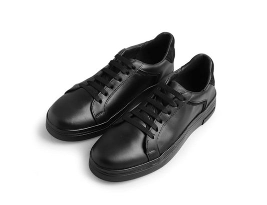 sneakers de piel negro napa / gamuza negro mod 9000