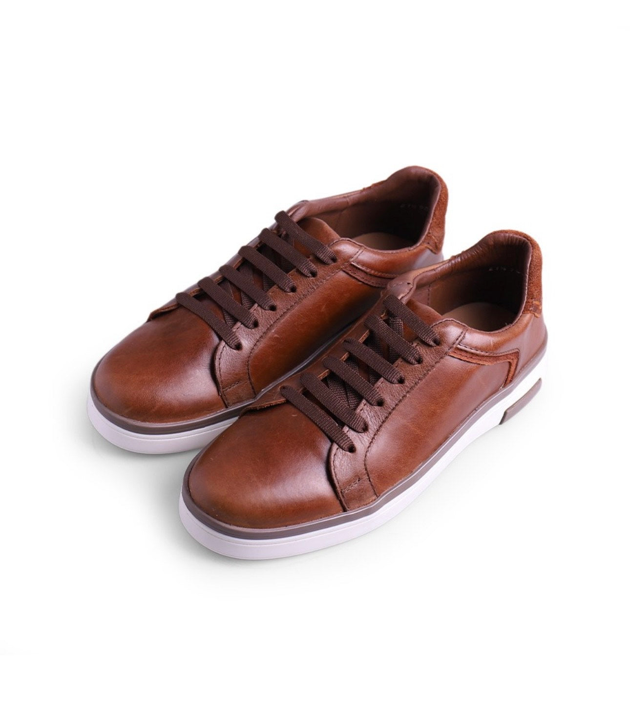 sneakers de piel cognac crazy / mod 9000