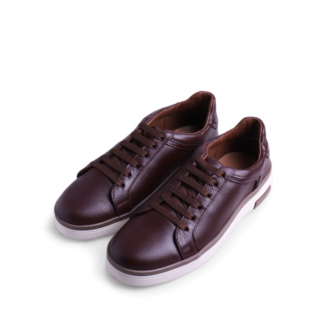 sneakers de piel cafe napa / estilo urban comodity mod 9000